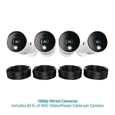 BTD2 Series Bluetooth 8 Channel 1080p DVR & 4 x 1080p Light Cameras with Audio - OPEN BOX