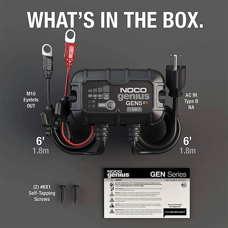 12V 1-Bank, 5-Amp On-Board Battery Charger