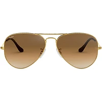 Aviator Large Metal Arista Clear Gradient Brown Crystal