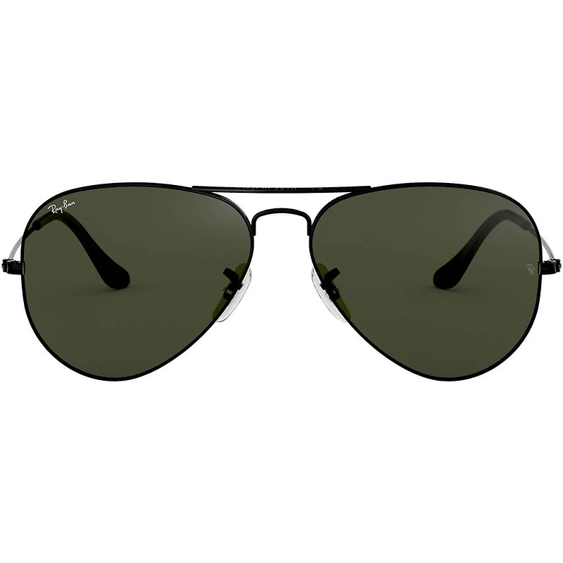 Aviator Large Metal Black G-15 Green Crystal