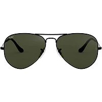 Aviator Large Metal Black G-15 Green Crystal