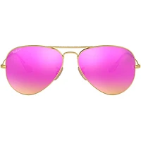 Aviator Large Metal Matte Arista Brown Mirror Fucsia Crystal Polarized