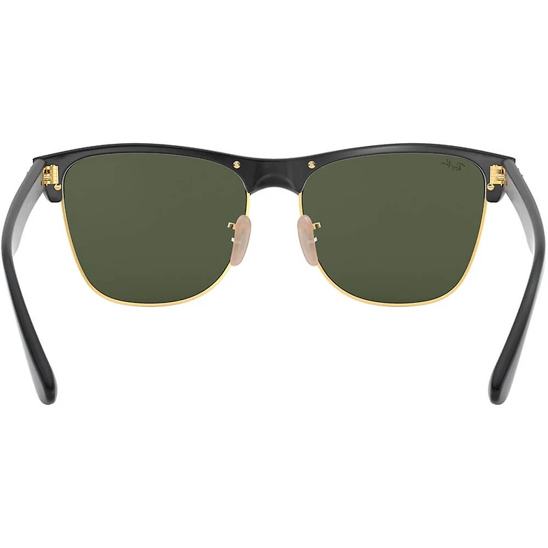 Clubmaster Oversized Demi Gloss Black On Arista G-15 Green Crystal