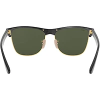 Clubmaster Oversized Demi Gloss Black On Arista G-15 Green Crystal