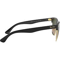 Clubmaster Oversized Demi Gloss Black On Arista G-15 Green Crystal