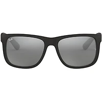 Justin Rubber Black Grey Mirror Silver Plastic 