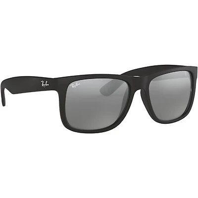 Justin Rubber Black Grey Mirror Silver Plastic 