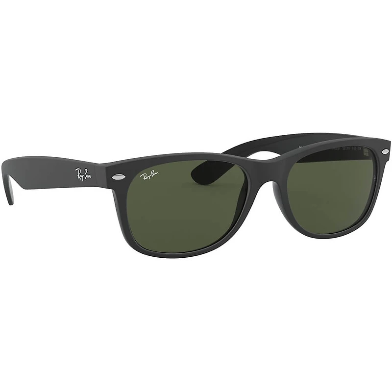 New Wayfarer Rubber Black On Black G-15 Green Crystal