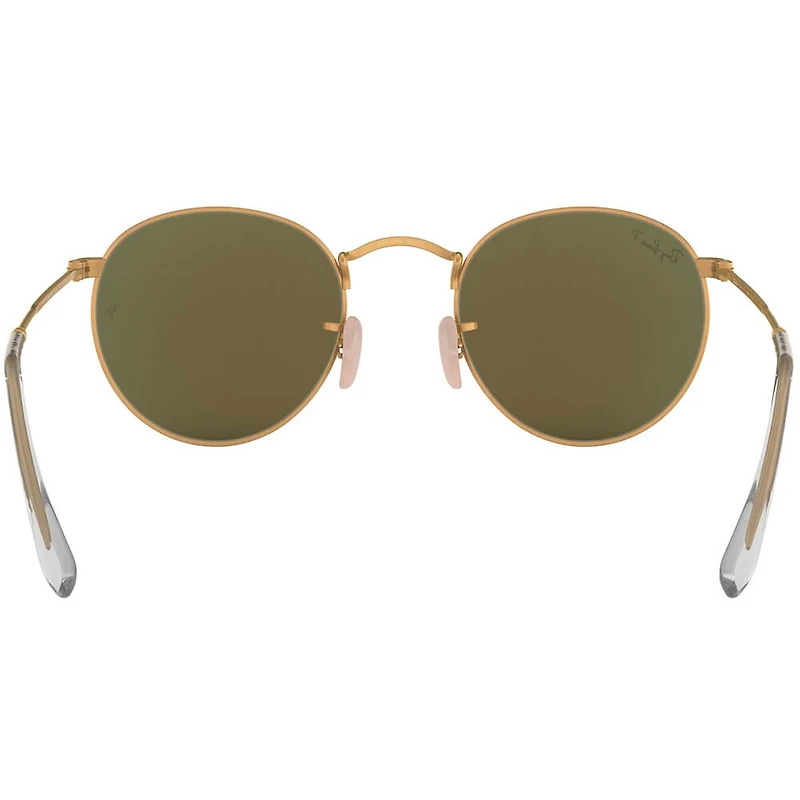 Round Metal Matte Arista Blue Mirror Crystal Polarized