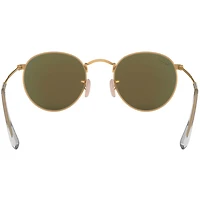 Round Metal Matte Arista Blue Mirror Crystal Polarized