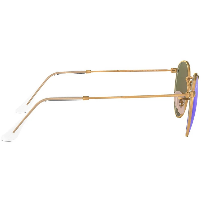 Round Metal Matte Arista Blue Mirror Crystal Polarized