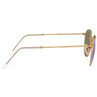 Round Metal Matte Arista Blue Mirror Crystal Polarized