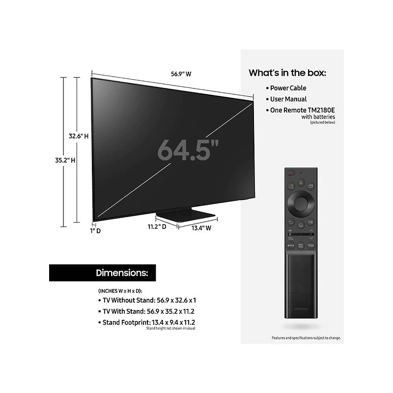 65 inch QN90A Neo QLED 4K Smart TV  - OPEN BOX