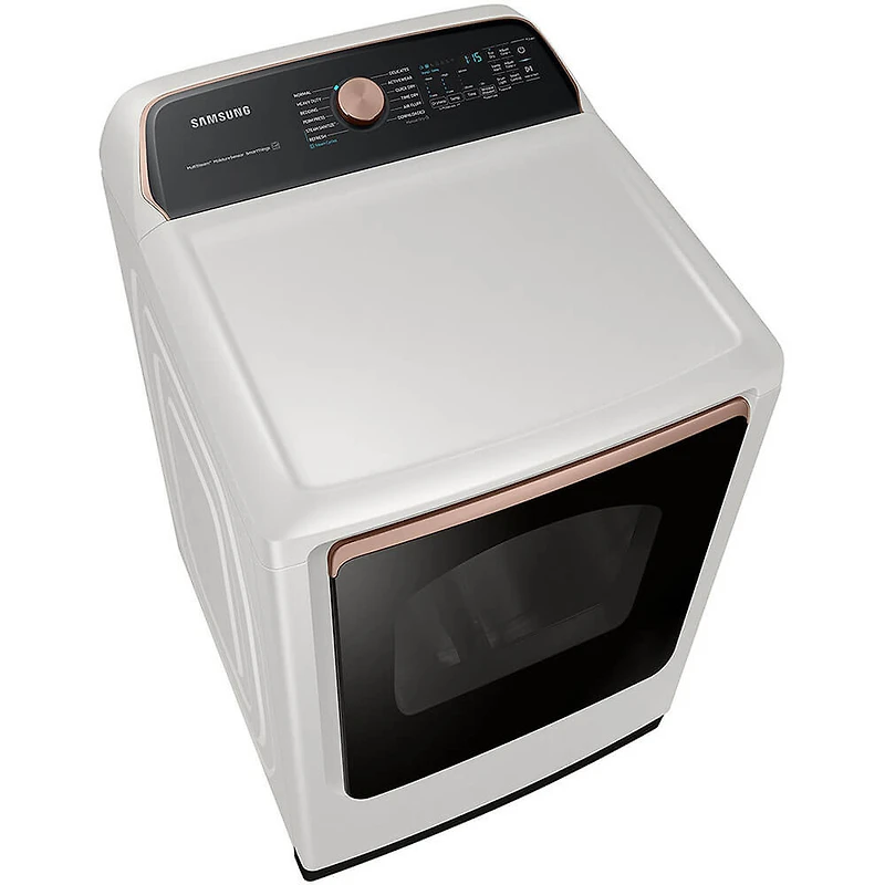 7.4 Cu. Ft. Ivory Smart HE Top Load Steam Dryer - OPEN BOX