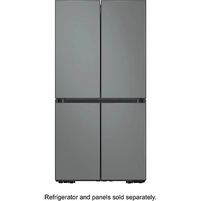 Bespoke 4-Door Flex™ Refrigerator Panel - Bottom Panel - Matte Gray Glass - OPEN BOX