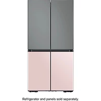 Bespoke 4-Door Flex™ Refrigerator Panel - Top Panel - Matte Gray Glass - OPEN BOX