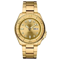 5 Sports 24-Jewel Gold-Tone Watch