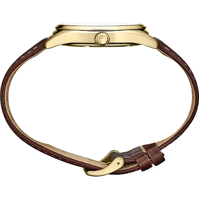 Mens Brown Leather Essentials Watch