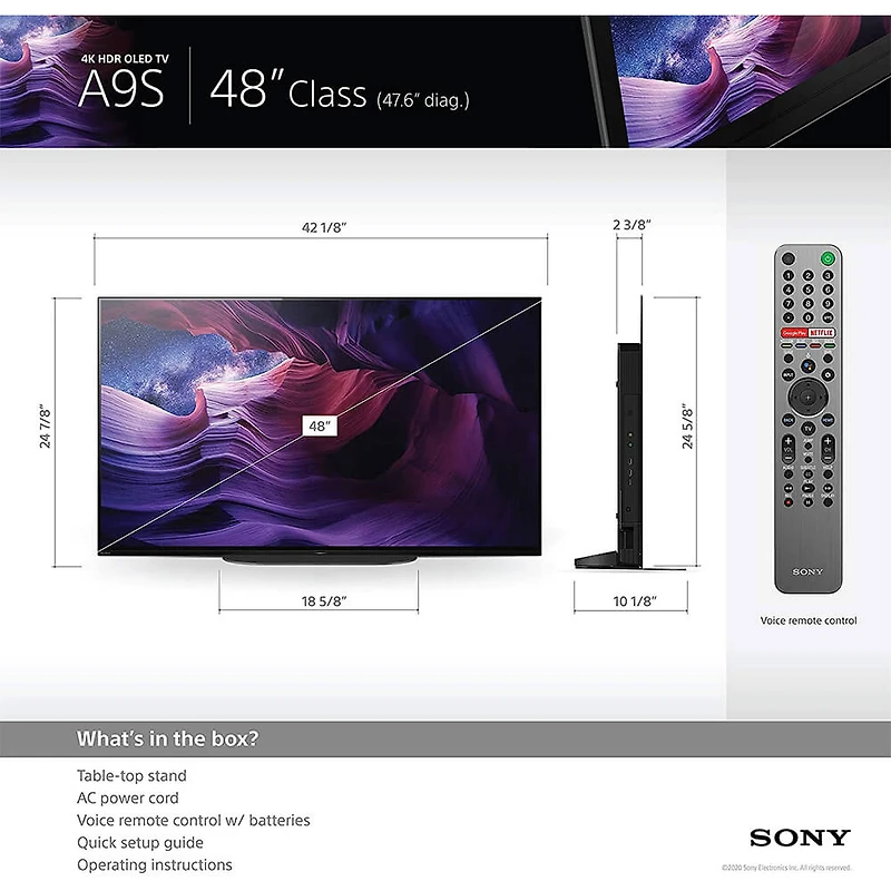 48 inch MASTER Series BRAVIA OLED 4K Ultra HD Smart TV OPEN BOX 