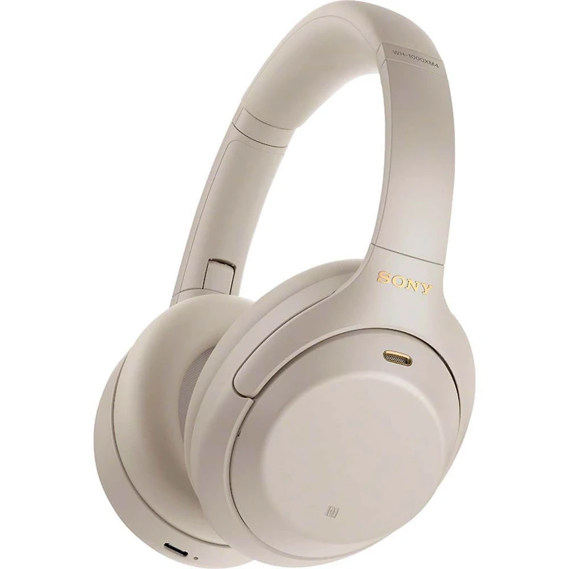 Wireless Noise-Cancelling Over-the-Ear Headphones - Silver
