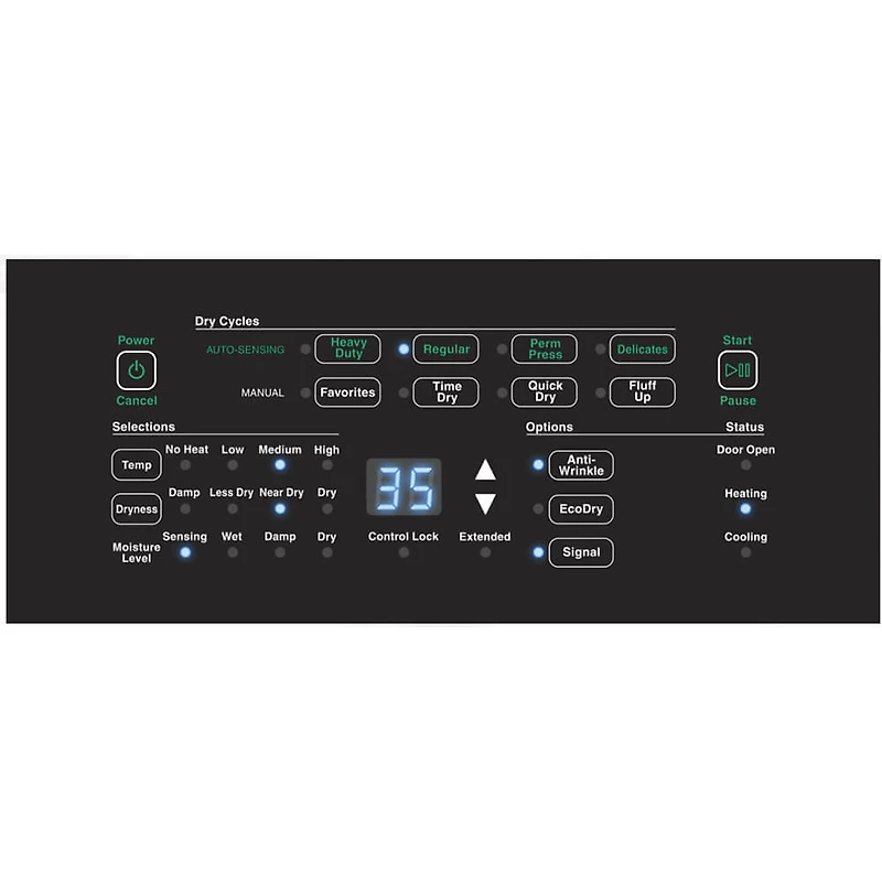 7.0 Cu. Ft. White Electric Dryer - OPEN BOX