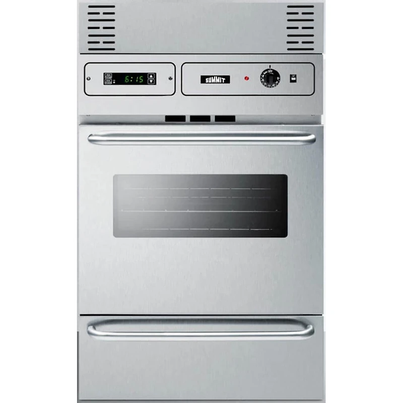 24 inch Single Gas Wall Oven - Stainless Steel