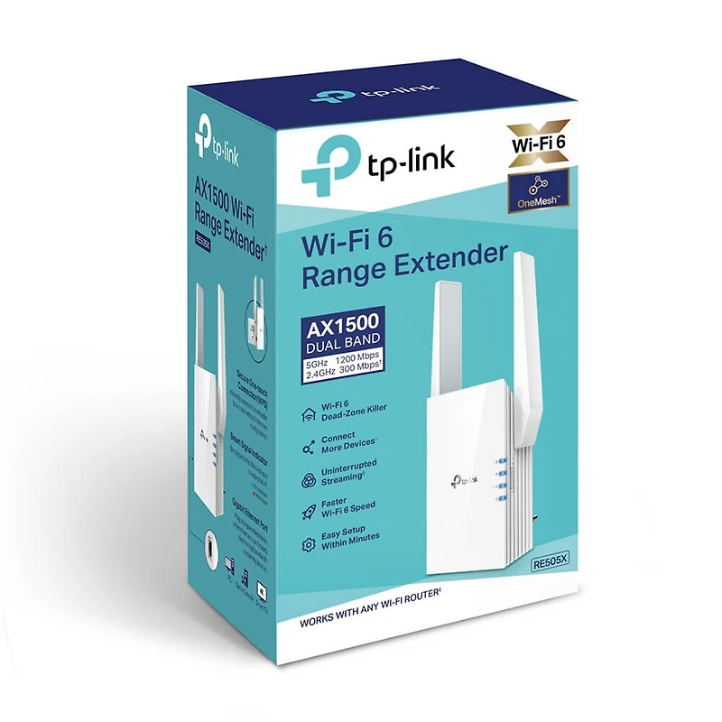  AX1500 Wi-Fi 6 Range Extender - White