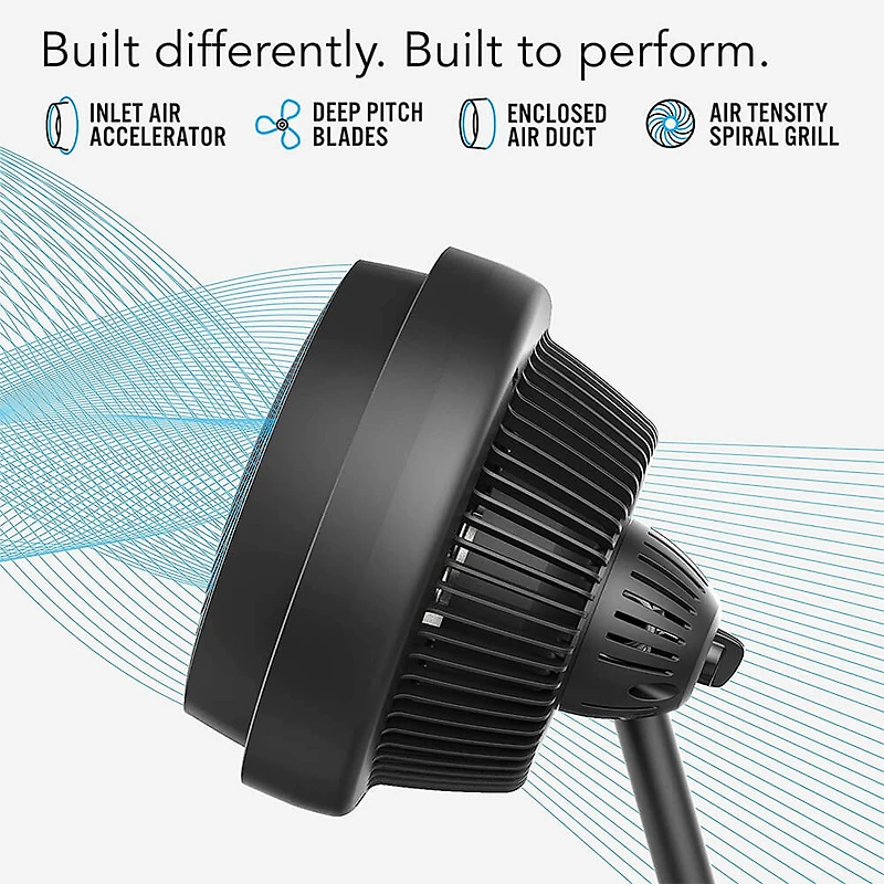 12 inch Full-Size Whole Room Air Circulator Fan with Adjustable Height - OPEN BOX