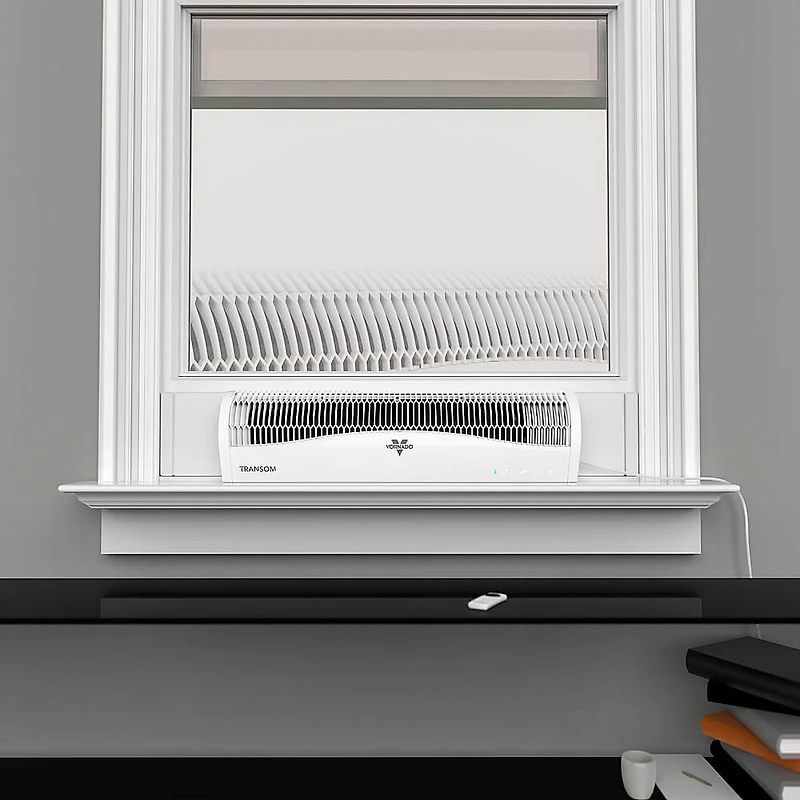 TRANSOM White Window Fan with Reversible Exhaust