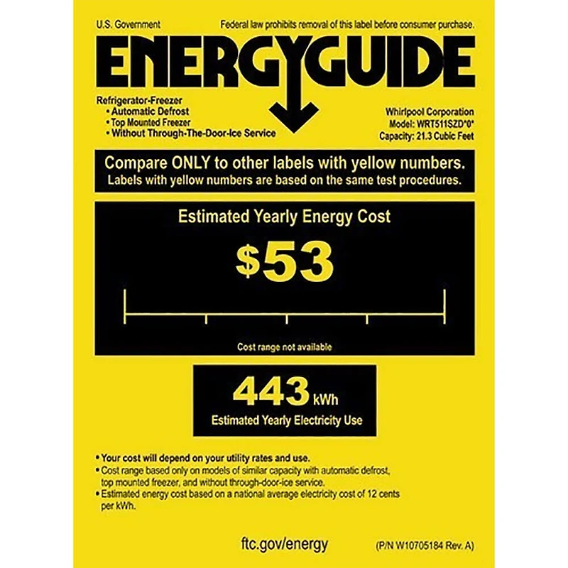 21.3 Cu. Ft. Monochromatic Stainless Steel Top-Freezer Refrigerator