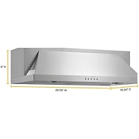 30 inch Stainless Convertible Under-Cabinet Hood
