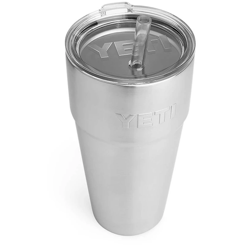 Rambler 26 oz. Stackable Cup with Straw Lid - Stainless Steel