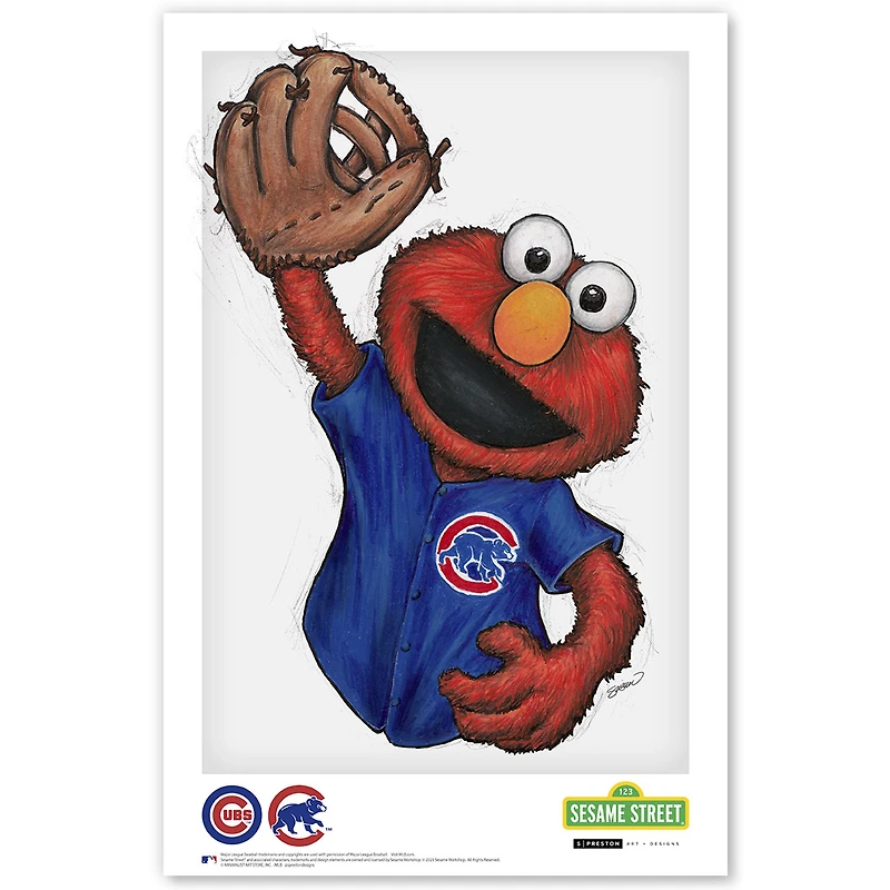 Affiche Chicago Cubs 11" x 17" de Sesame Street