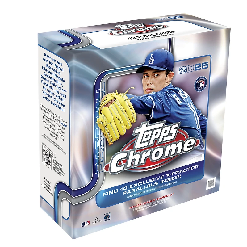 Méga boîte scellée en usine de balles de baseball chromées Topps 2025