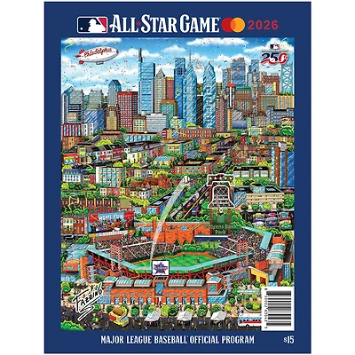 Programme spécial du match des étoiles de la MLB 2026, illustré par Charles Fazzino