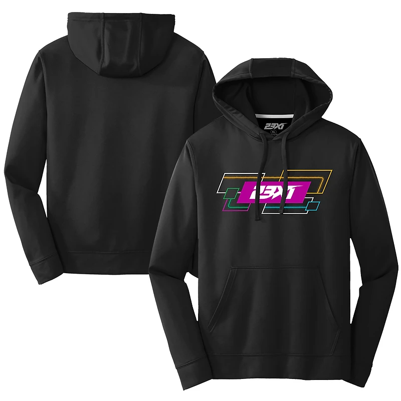 Sweat à capuche noir Team Tri-Blend 23XI Racing pour homme