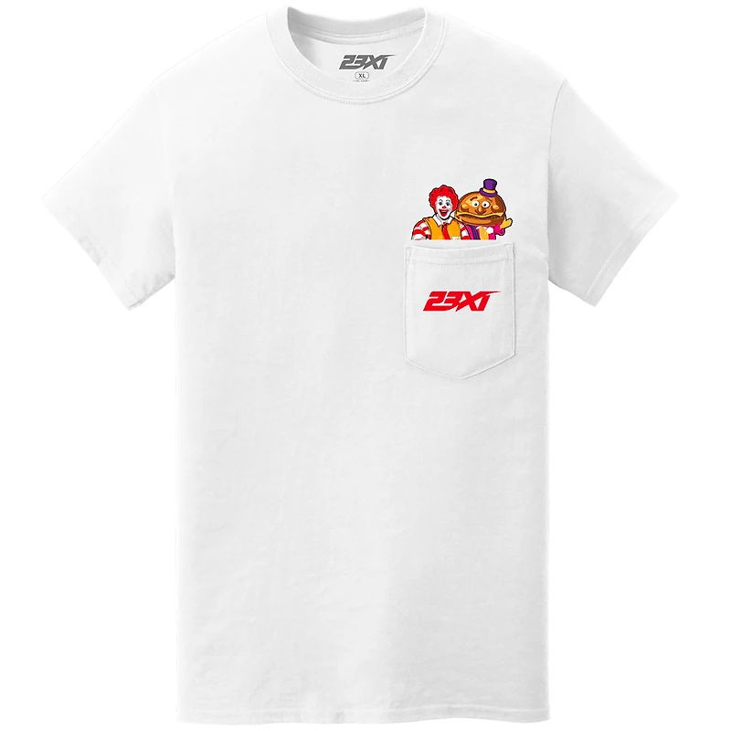 T-shirt à poche McDonaldland blanc 23XI Racing pour homme
