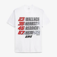Men's 23XI Racing  White Drivers Lifestyle Tri-Blend T-Shirt