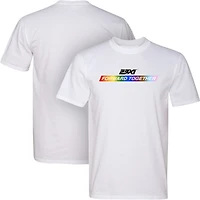 Men's 23XI Racing White Forward Together Pride Tri-Blend T-Shirt