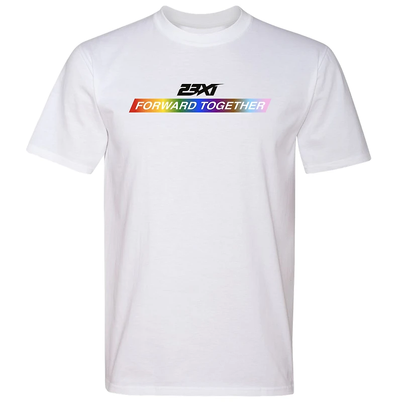 T-shirt tri-mélange blanc Forward Together Pride 23XI Racing pour homme