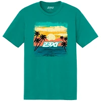 Men's Classic Ink Teal 23XI Racing Sunset Lifestyle T-Shirt