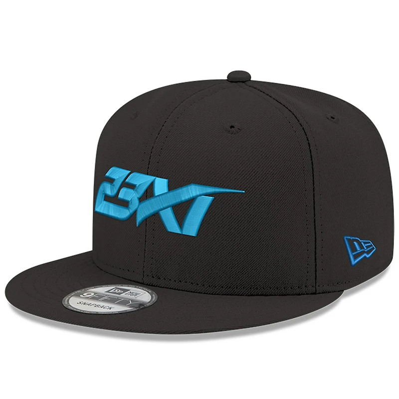 Men's New Era Black 23XI Racing Adelante Juntos Mexico City Race 9FIFTY Snapback Hat