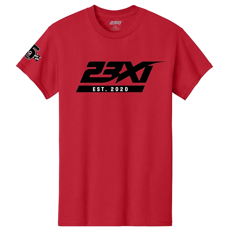 Men's Red 23XI Racing Fifth Anniversary T-Shirt