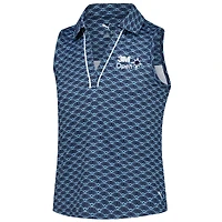 Girls Youth Puma Navy 3M Open Cloudspun Scallop Sleeveless Polo