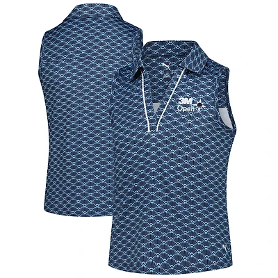 Girls Youth Puma Navy 3M Open Cloudspun Scallop Sleeveless Polo