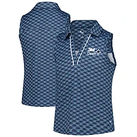 Polo sans manches Puma bleu marine 3M Open Cloudspun Scallop pour fille