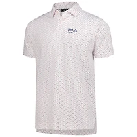 Men's FootJoy White 3M Open ProDry Bounce Print Stretch Pique Polo