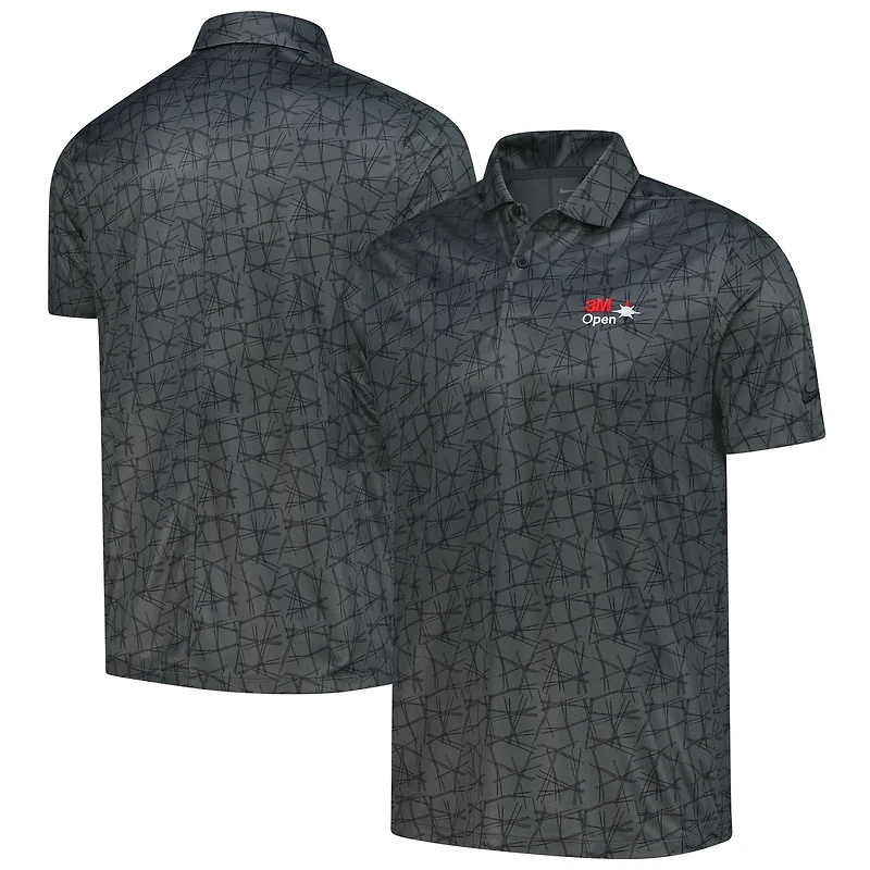 Men's Nike  Black 3M Open Longleaf Performance Polo