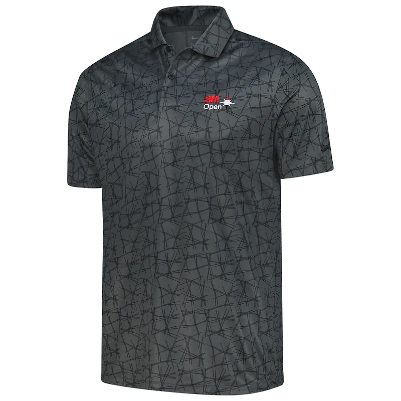 Men's Nike  Black 3M Open Longleaf Performance Polo