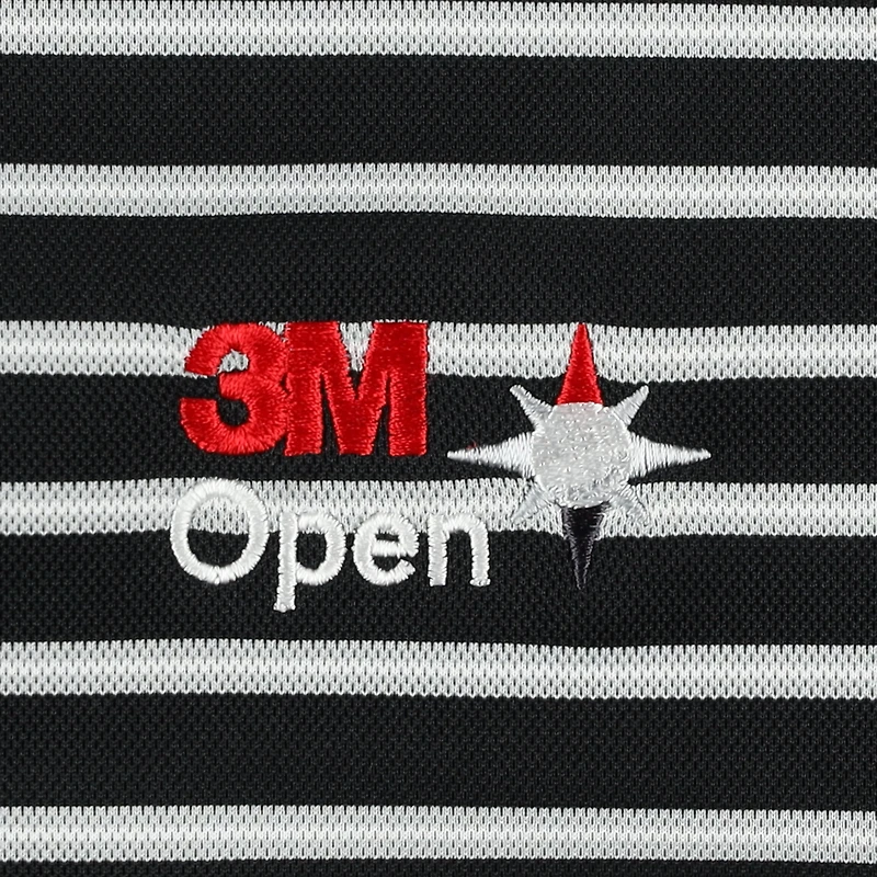 Men's Nike  Black 3M Open Victory Stripe Performance Polo